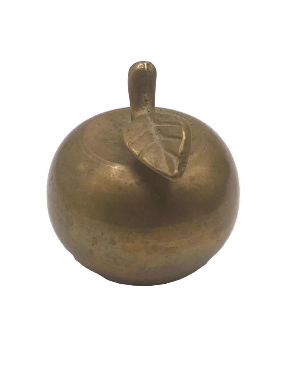 Vintage Brass Apple Bell Paper Weight
